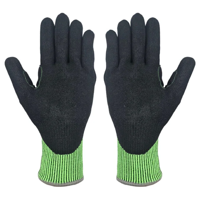 Guantes de Trabajo Anti Impacto TRR con Nitrilo Arenoso General Electric GG240