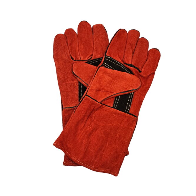 Guante de Carnaza para Soldador Reforzados UR | Rojo
