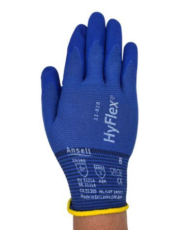 Guante Ansell Hyflex 11-818 Sensibilidad Táctil Azul