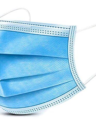Cubrebocas triple capa plisado termosellado 50 piezas color azul